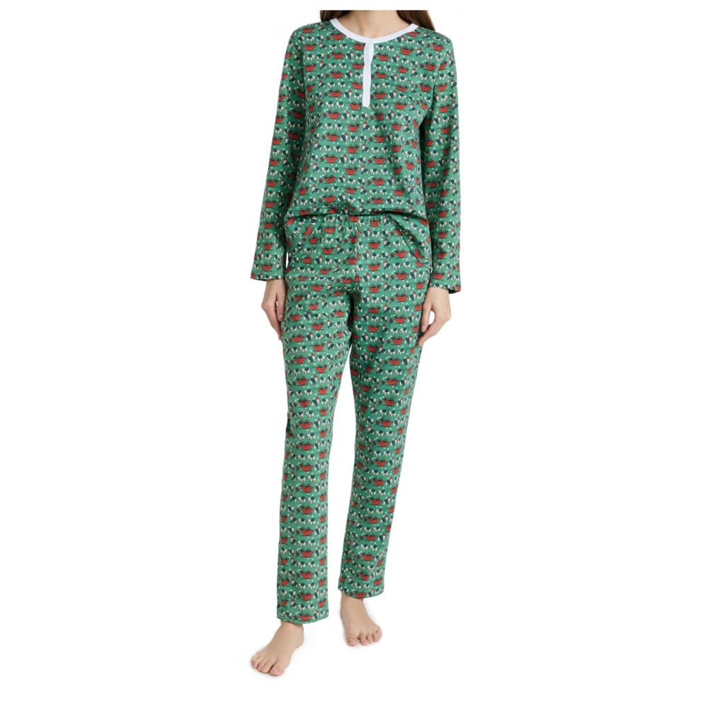 Roller Rabbit Holly Jolly Hathi Long Sleeve Pajamas Pants Set